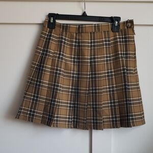 Wild Fable Tan Plaid Mini Skirt